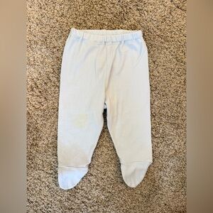Under the Nile Soft blue baby Footed Pants 0-3 months